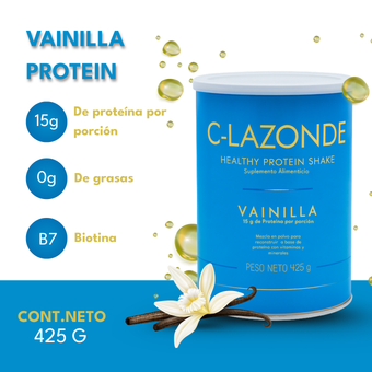 compare product Proteína de Vainilla en Polvo – Alta en Proteína y Vitaminas | C-Lazonde 17 Porciones