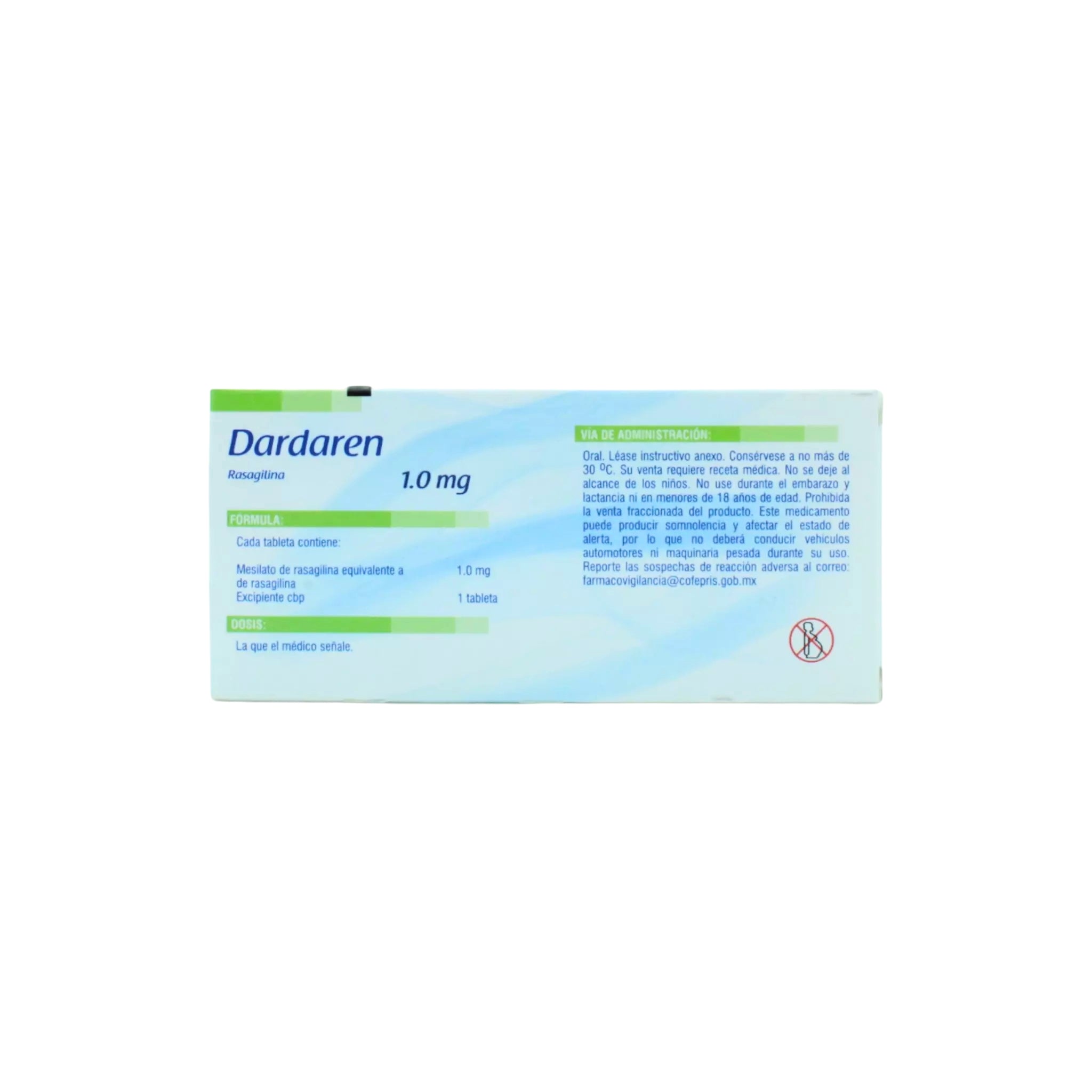 Dardaren Rasagilina 1 mg, 30 Tabletas - Zuca MedLine