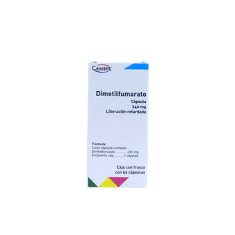 compare product Dimetilfumarato 250 mg, Caja con frasco con 56 cápsulas