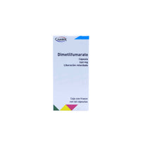 Dimetilfumarato 250 mg, Caja con frasco con 56 cápsulas