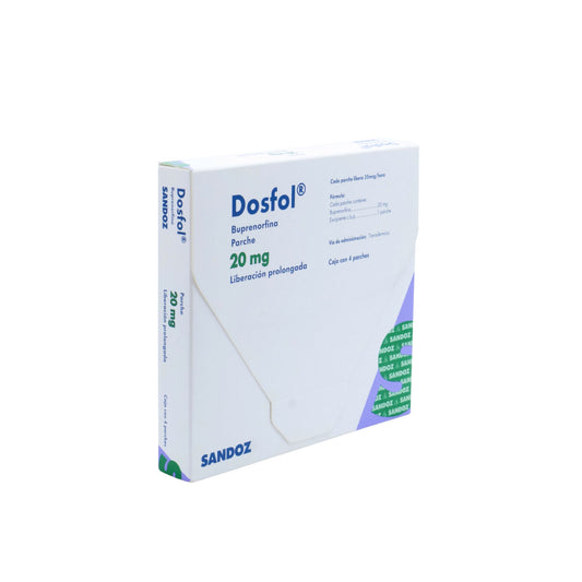 Dosfol Buprenorfina 20 mg, 4 Parches