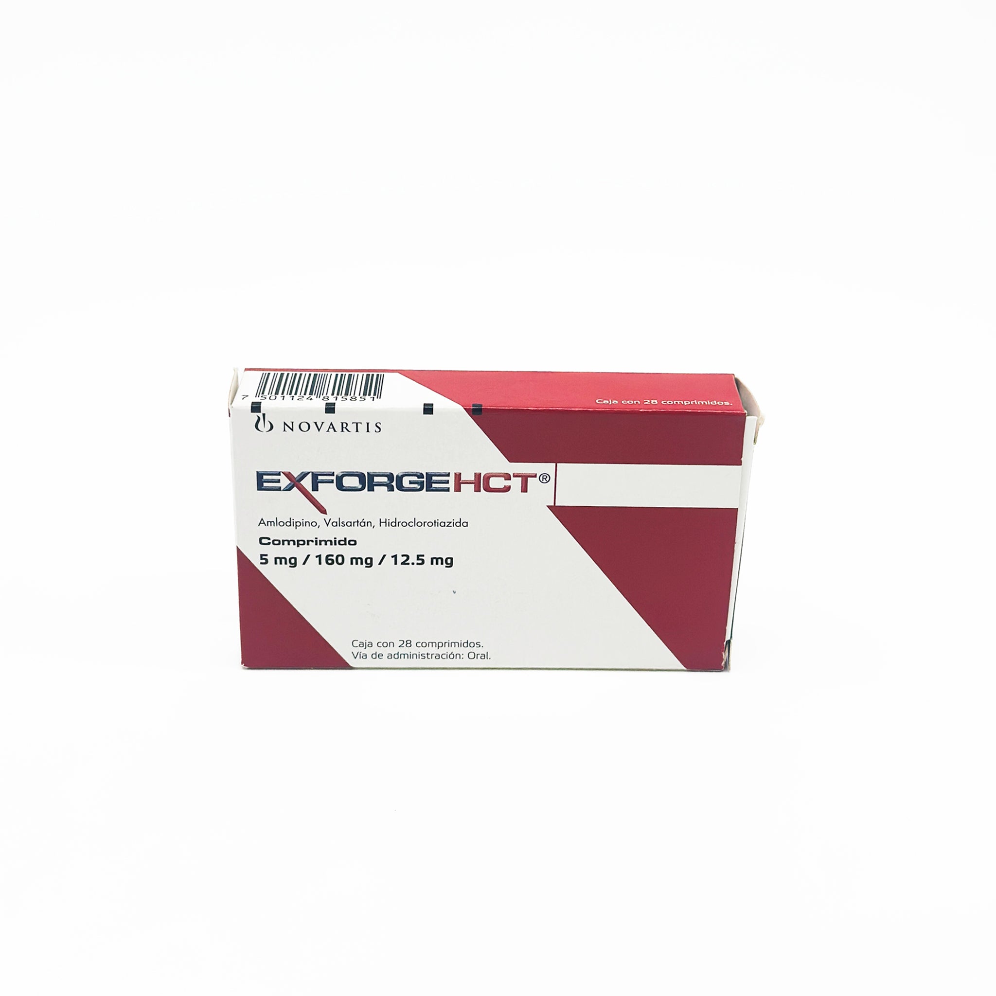 Exforgehct 5 mg / 160 mg/ 12.5 mg Caja con 28 Comprimidos - Zuca MedLine
