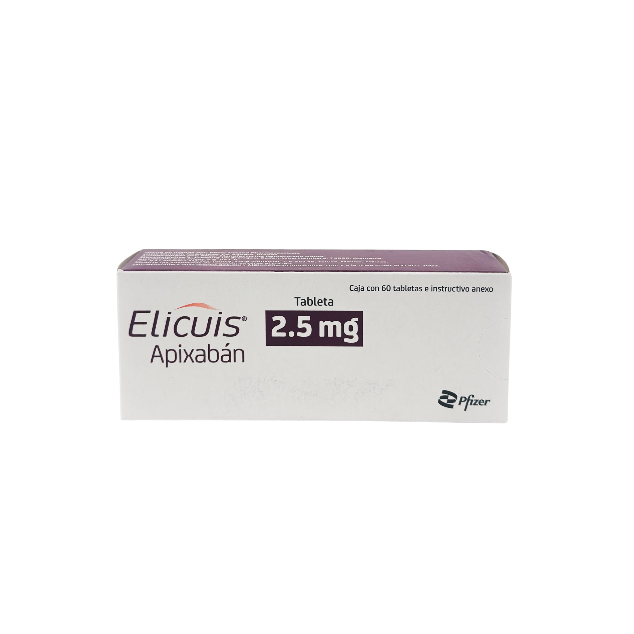Elicuis 2.5 mg 60 tabletas - Zuca MedLine