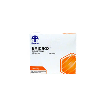 compare product Emicrox Ciclosporina 100 mg, 50 Cápsulas