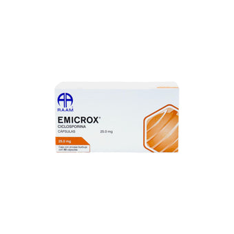 compare product Emicrox Ciclosporina 25 mg, 50 cápsulas