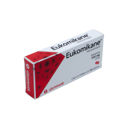 Eukomikane Voriconazol 200 mg, Caja con blíster con 14 tabletas