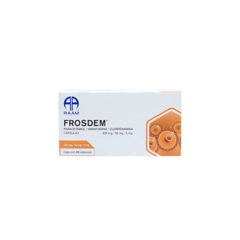 compare product Frosdem Paracetamol Amantadina Clorfenamina 300mg / 50mg / 3mg con 24 cápsulas