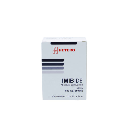 IMIBIDE Abacavir/Lamivudina 600 mg / 300 mg, Caja con frasco de 30 tabletas