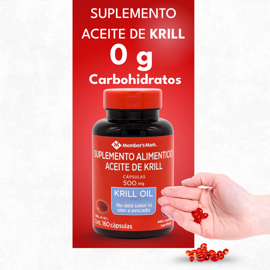 Aceite de Krill 500 mg, 60 Cápsulas