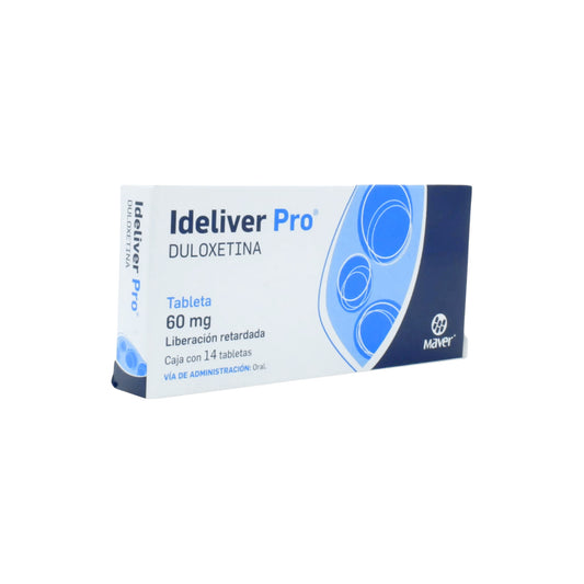 Ideliver Pro Duloxetina de 60mg Caja C/14