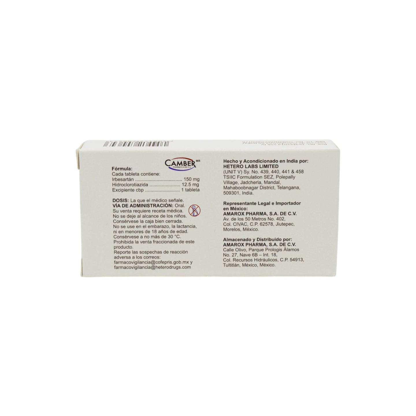 Irbesartan_Hidroclorotiazida_28Tabletas150mg