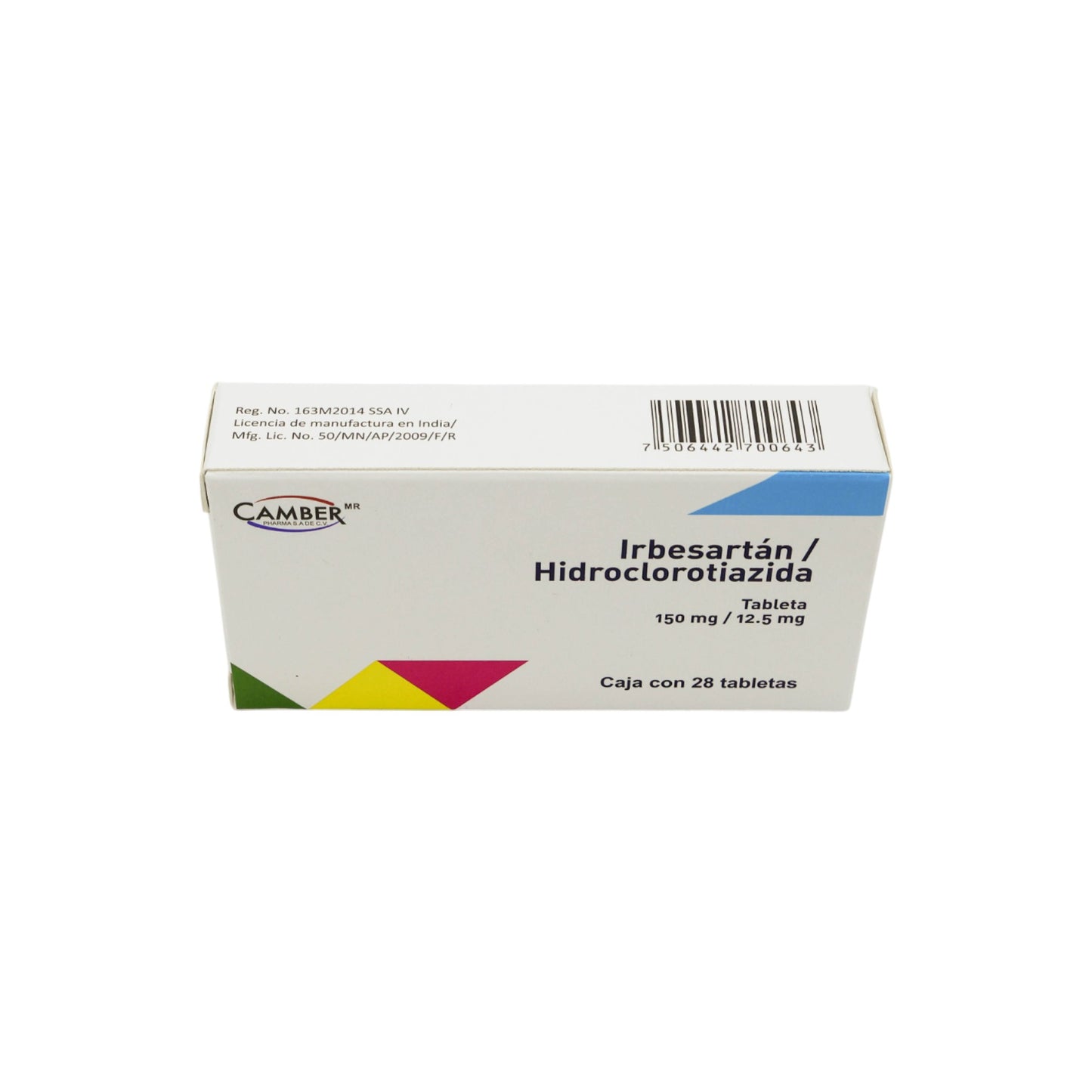 Irbesartan_Hidroclorotiazida_28Tabletas150mg
