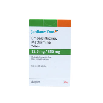 compare product Jardianz Duo Empagliflozina / Metformina 12.5 mg / 850 mg, Caja con 60 tabletas