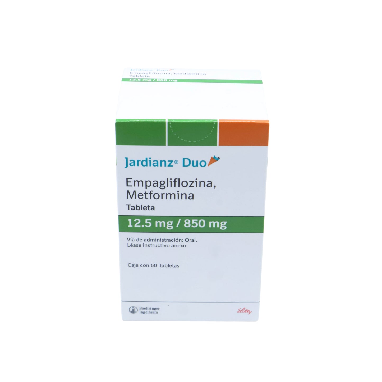 Jardianz Duo Empagliflozina / Metformina 12.5 mg / 850 mg, Caja con 60 tabletas
