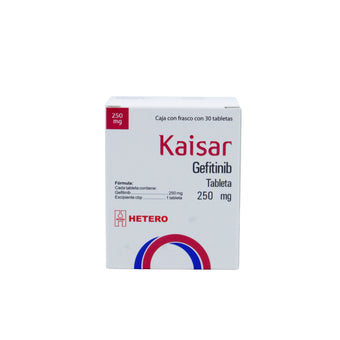 compare product Kaisar Gefitinib 250 mg, Caja con frasco con 30 tabletas