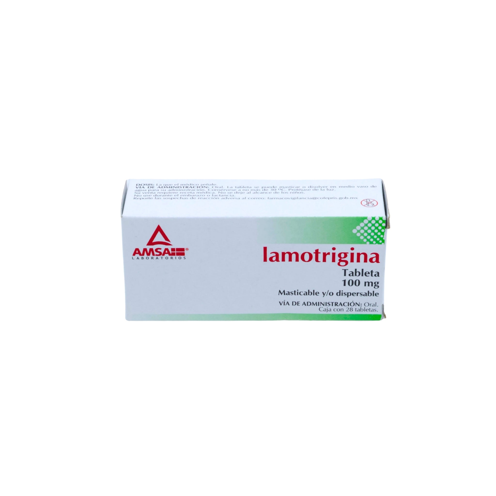 Lamotrigina de 100 mg Caja C/28 - Zuca MedLine