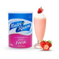 Proteína de Fresa Nutri Raam – Suplemento Alimenticio con Vitaminas y Minerales | 425 g