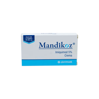 compare product Mandikoz 5% Imiquimod, Crema 12 sobres de 250 mg c/u