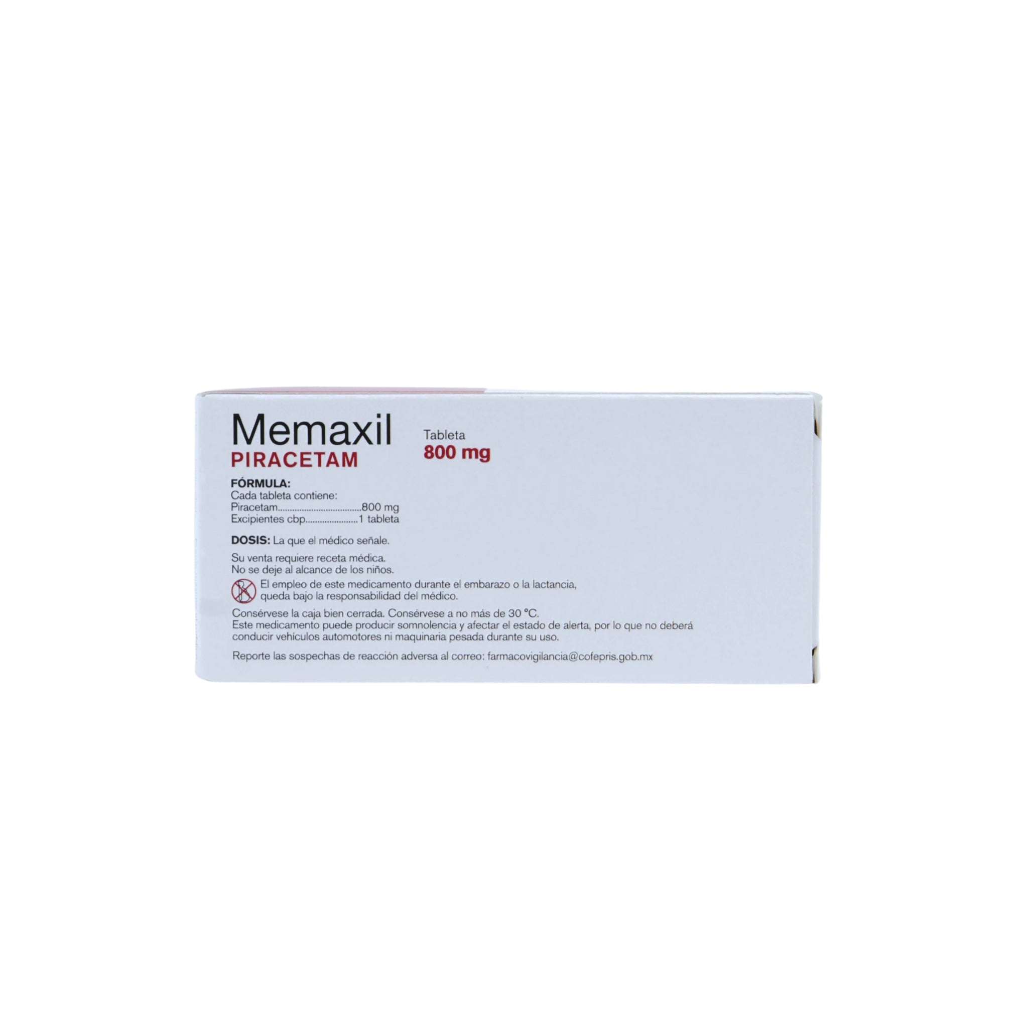 Memaxil Piracetam de 800mg Caja C/30 - Zuca MedLine