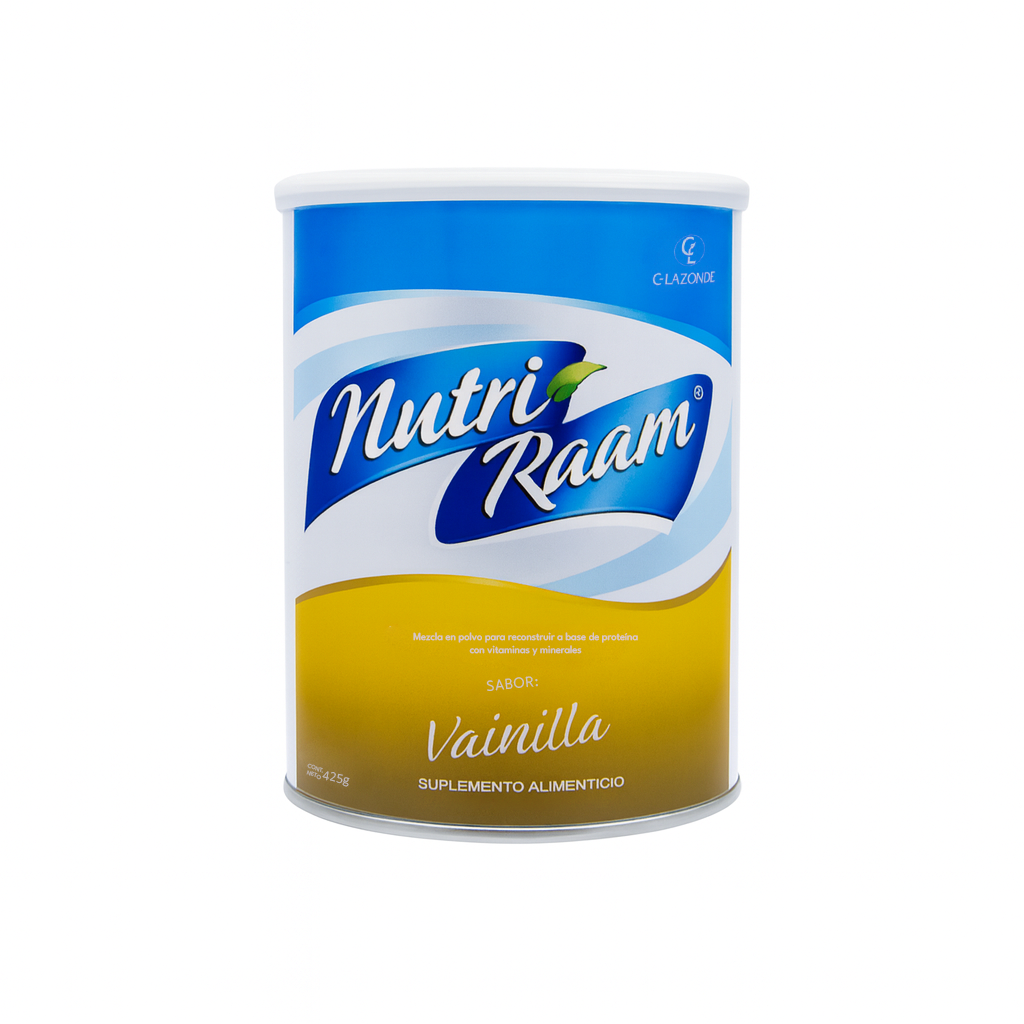 Proteína de Vainilla Nutri Raam – Suplemento Alimenticio con Vitaminas y Minerales | 425 g