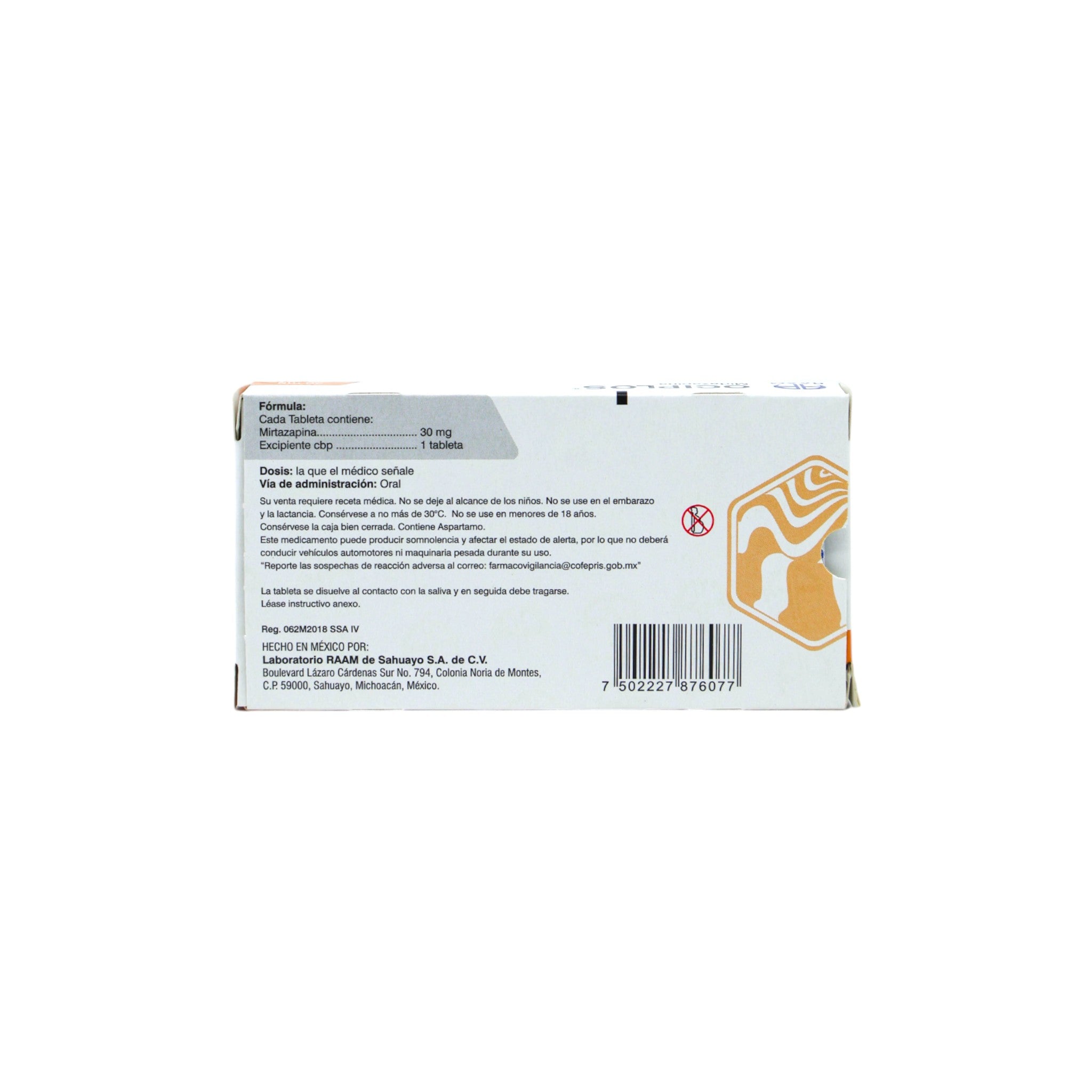 Ociplos Mirtazapina de 30 mg Caja C/30 - Zuca MedLine