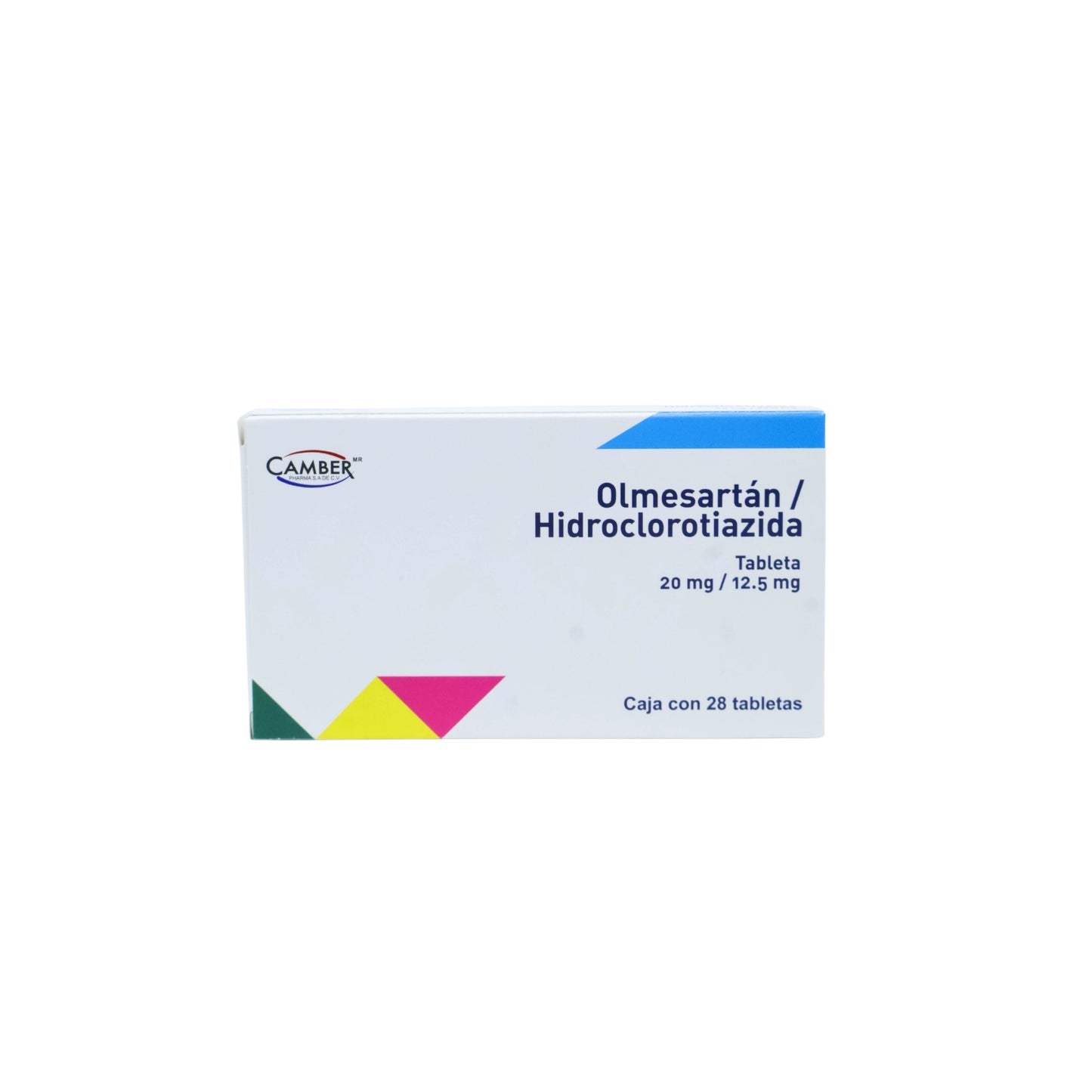 Olmesartán/Hidroclorotiazida 20 mg/12.5 mg, 28 tabletas