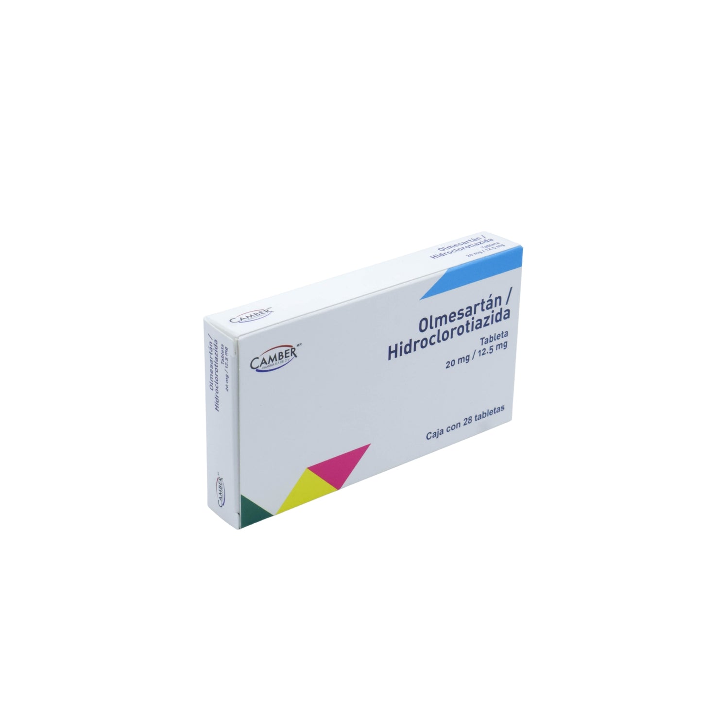 Olmesartán/Hidroclorotiazida 20 mg/12.5 mg, 28 tabletas