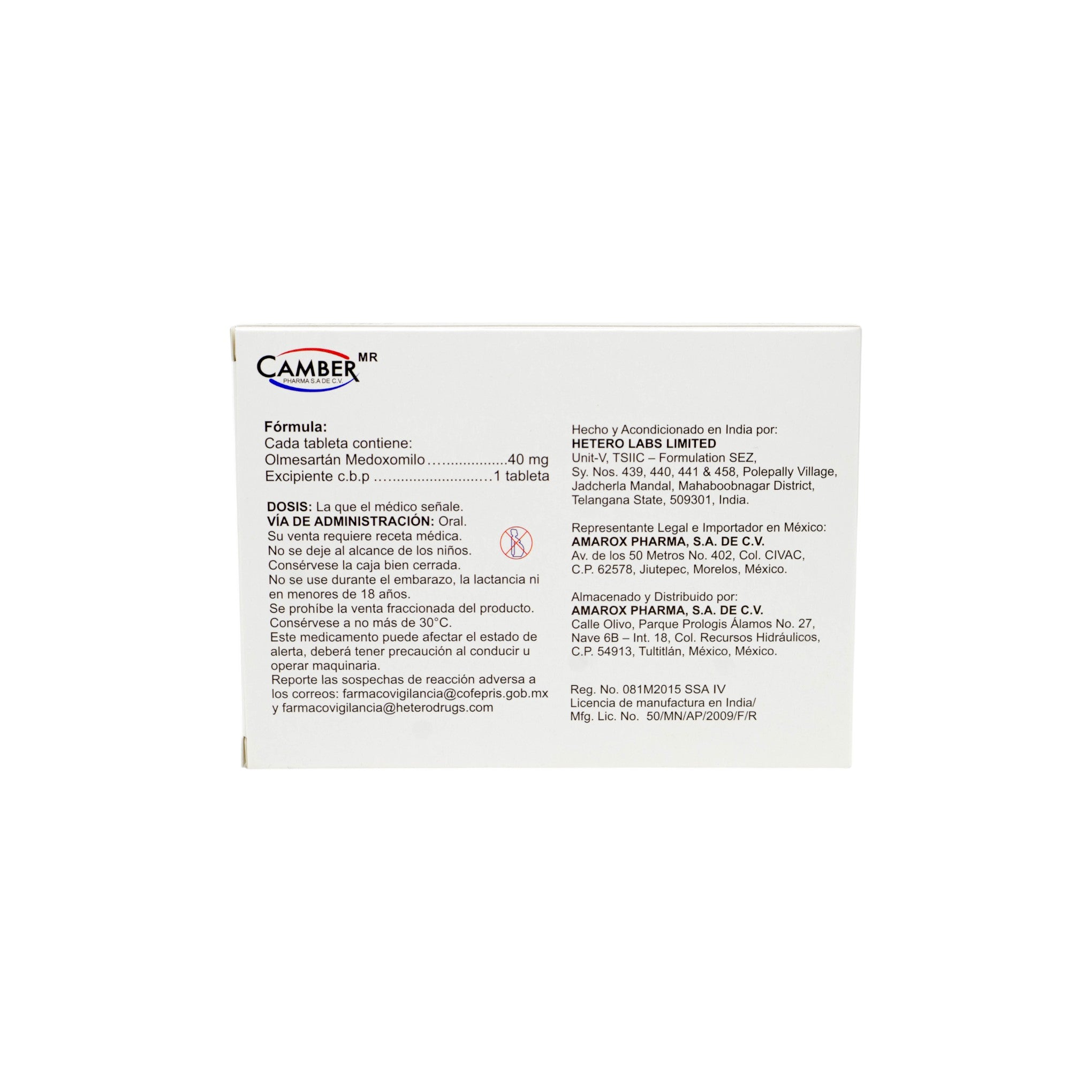 Olmesartán Medoxomilo de 40 mg Caja C/28 - Zuca MedLine