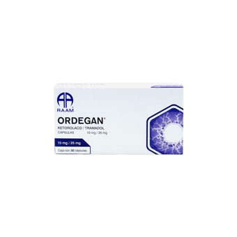 compare product Ordegan Ketorolaco/Tramadol 10 mg/25 mg, 30 Cápsulas