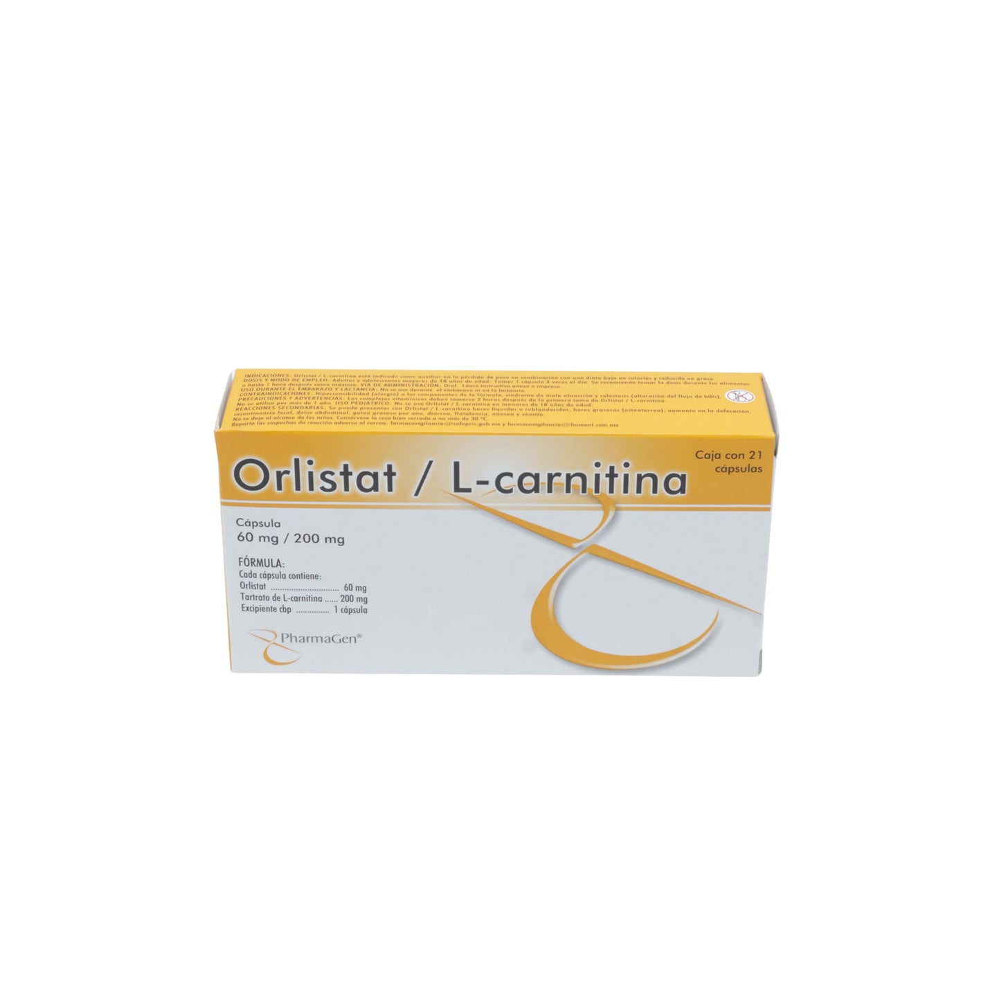 orlistat l carnitina 60 mg 200 mg Orlistat / L-carnitina 60 mg / 200 mg