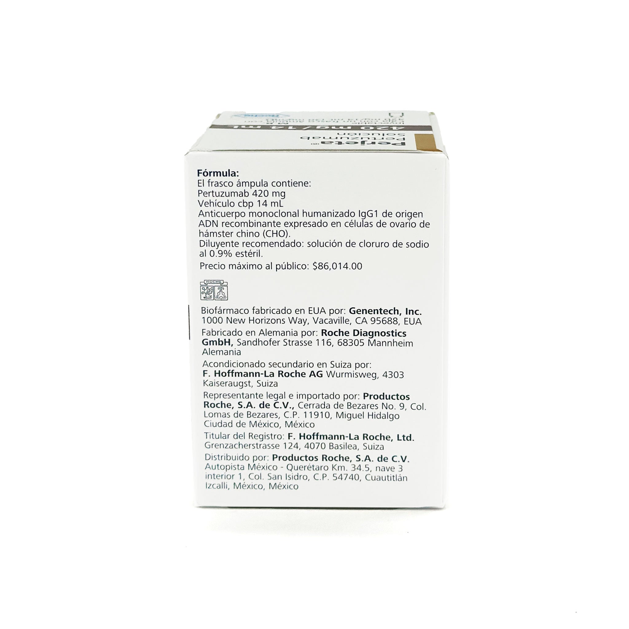 Perjeta Pertuzumab 120 mg/14 mL, Solución - Zuca MedLine