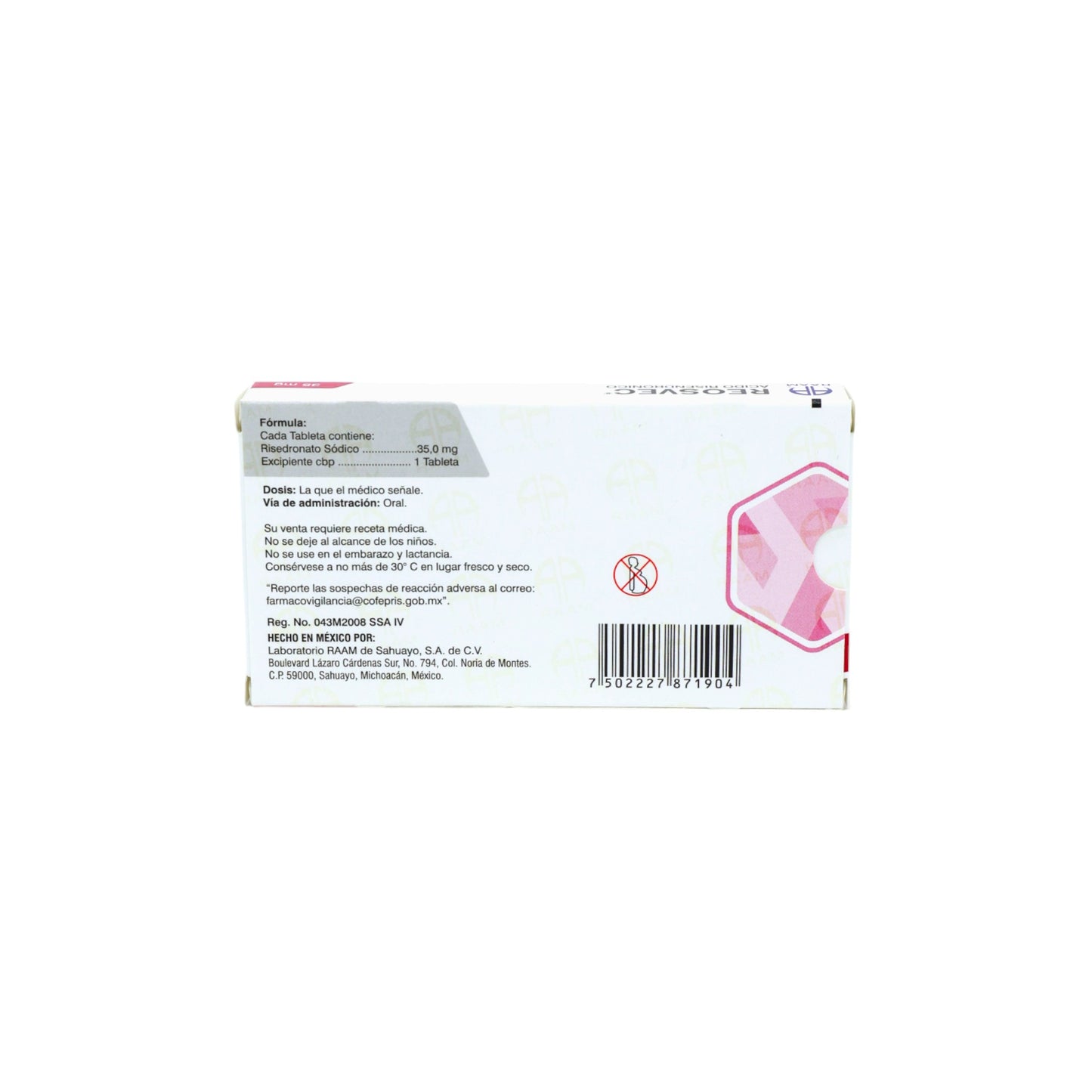 Reosvec Ácido Risedrónico 35 mg, 4 Tabletas - Zuca MedLine