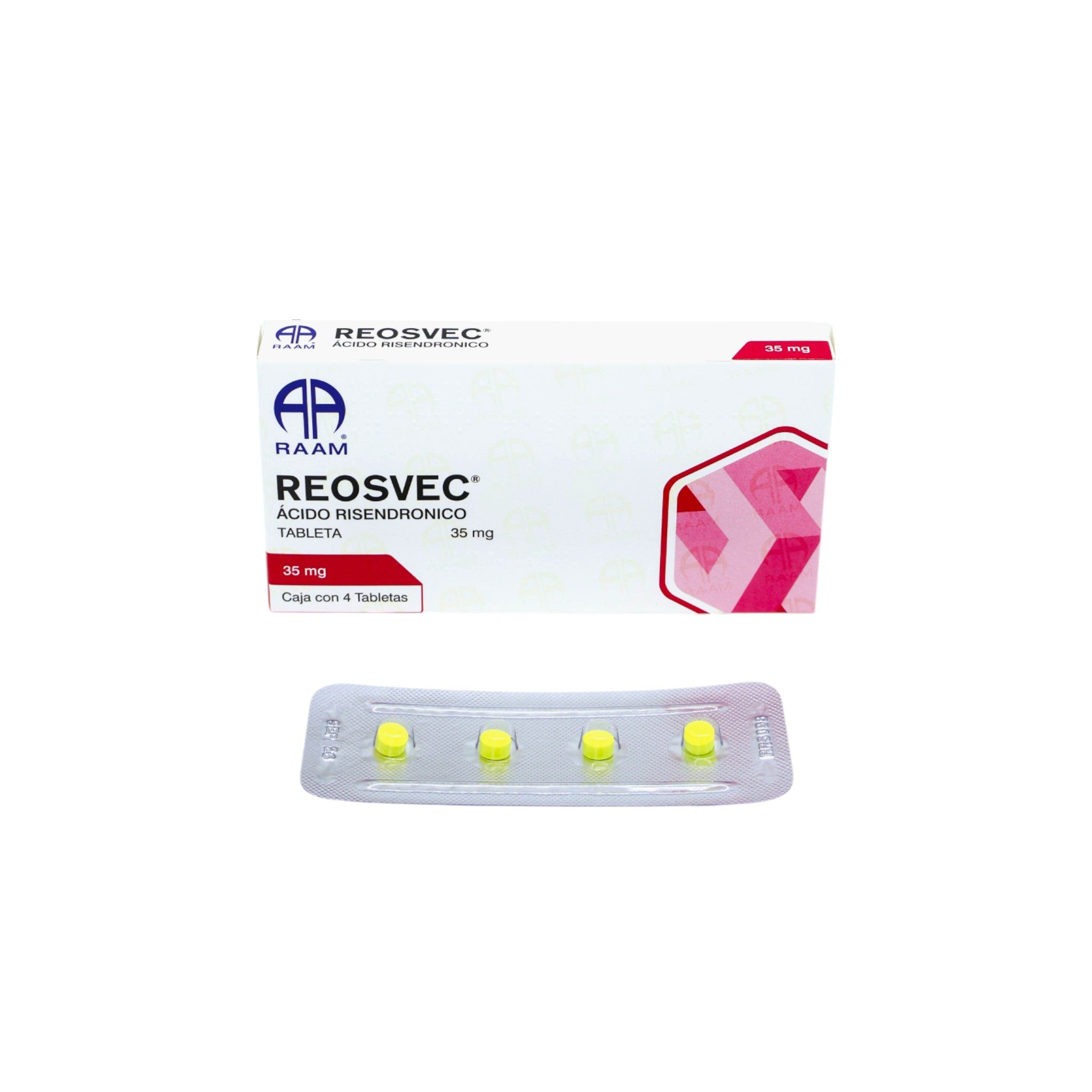 Reosvec Ácido Risedrónico 35 mg, 4 Tabletas - Zuca MedLine