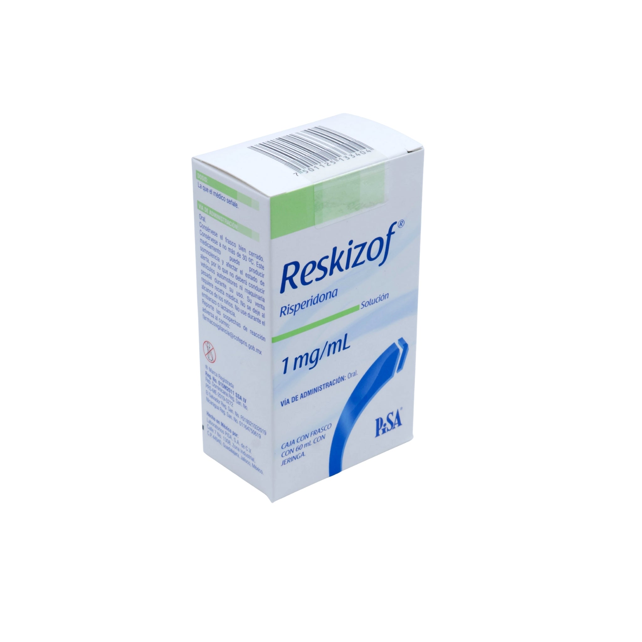 Reskizof Risperidona de 1mg/ml envase C/60 mL - Zuca MedLine