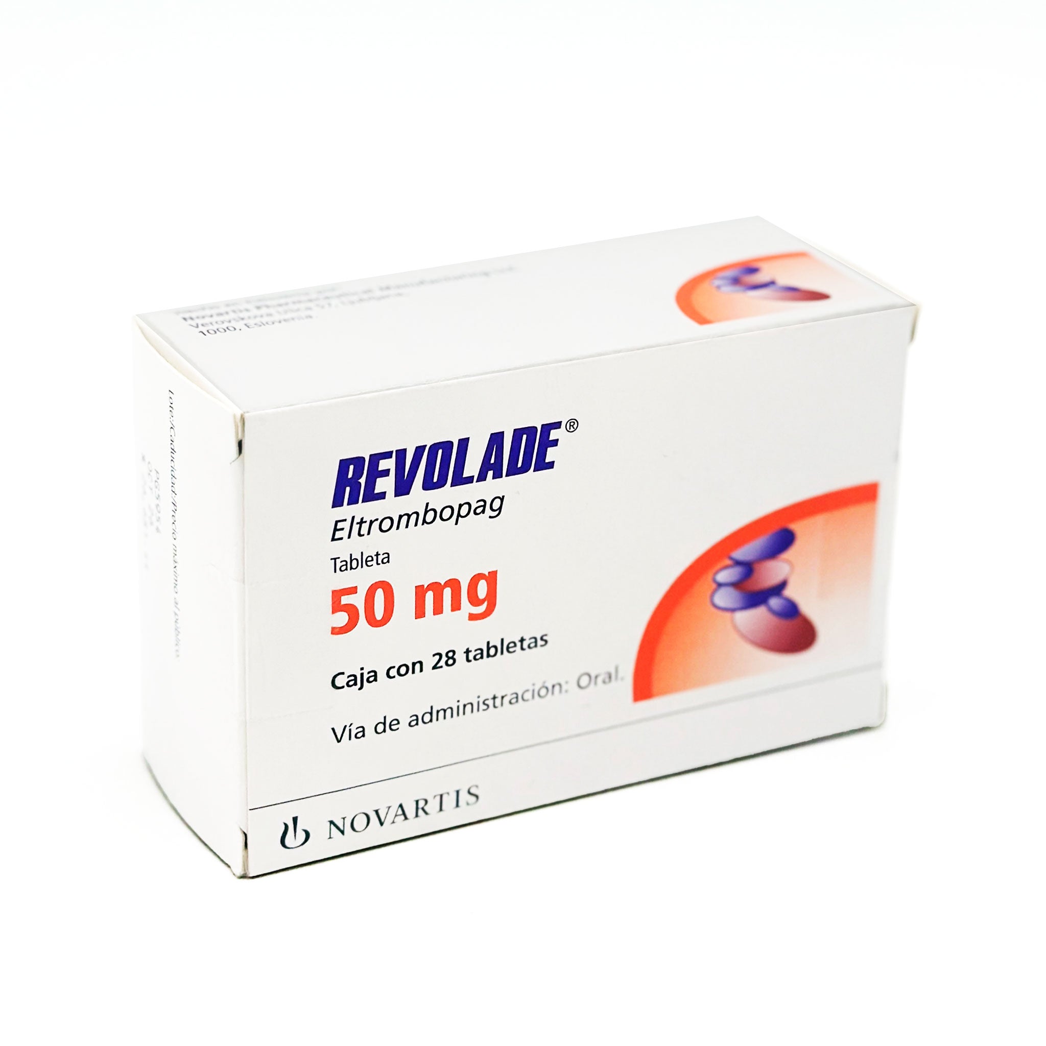 Revolade 50 mg Eltrombopag Caja con 28 tabletas - Zuca MedLine