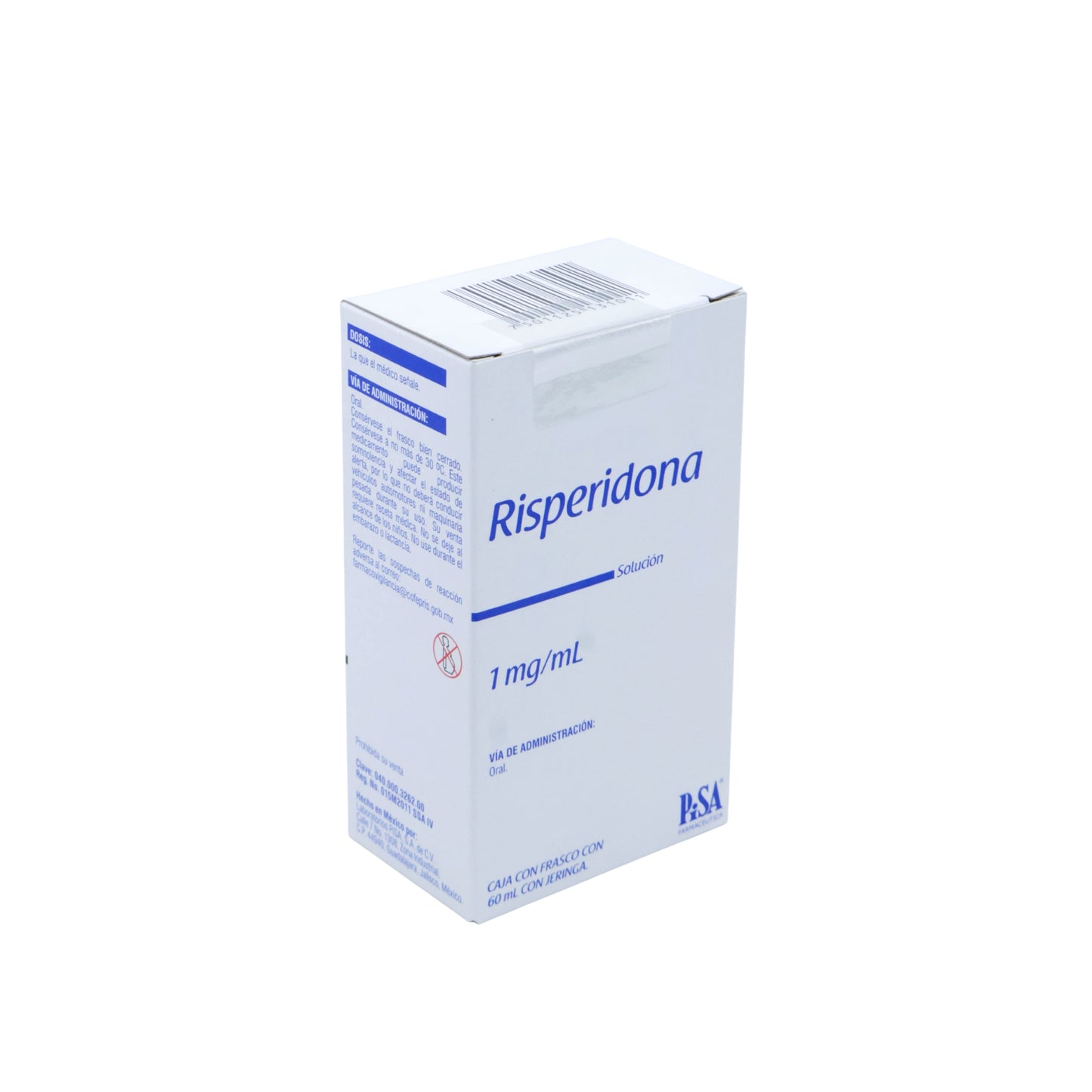 Risperidona de 1mg/ml envase C/60 mL Paquete de 2