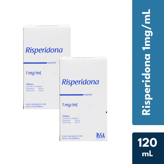 Risperidona de 1mg/ml envase C/60 mL Paquete de 2