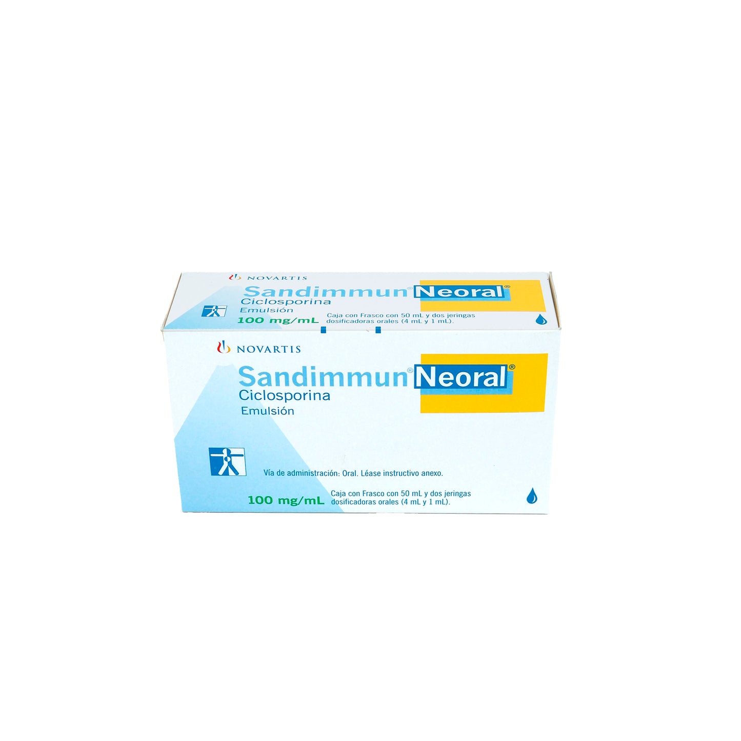 Sandimmun Neoral Ciclosporina 100 mg/ mL Emulsión con 2 jeringas dosificadoras