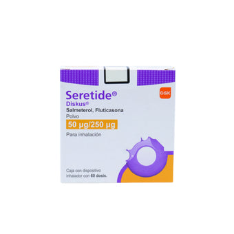 compare product Seretide Diskus Polvo 50mcg/250mcg Caja C/ 60 dosis