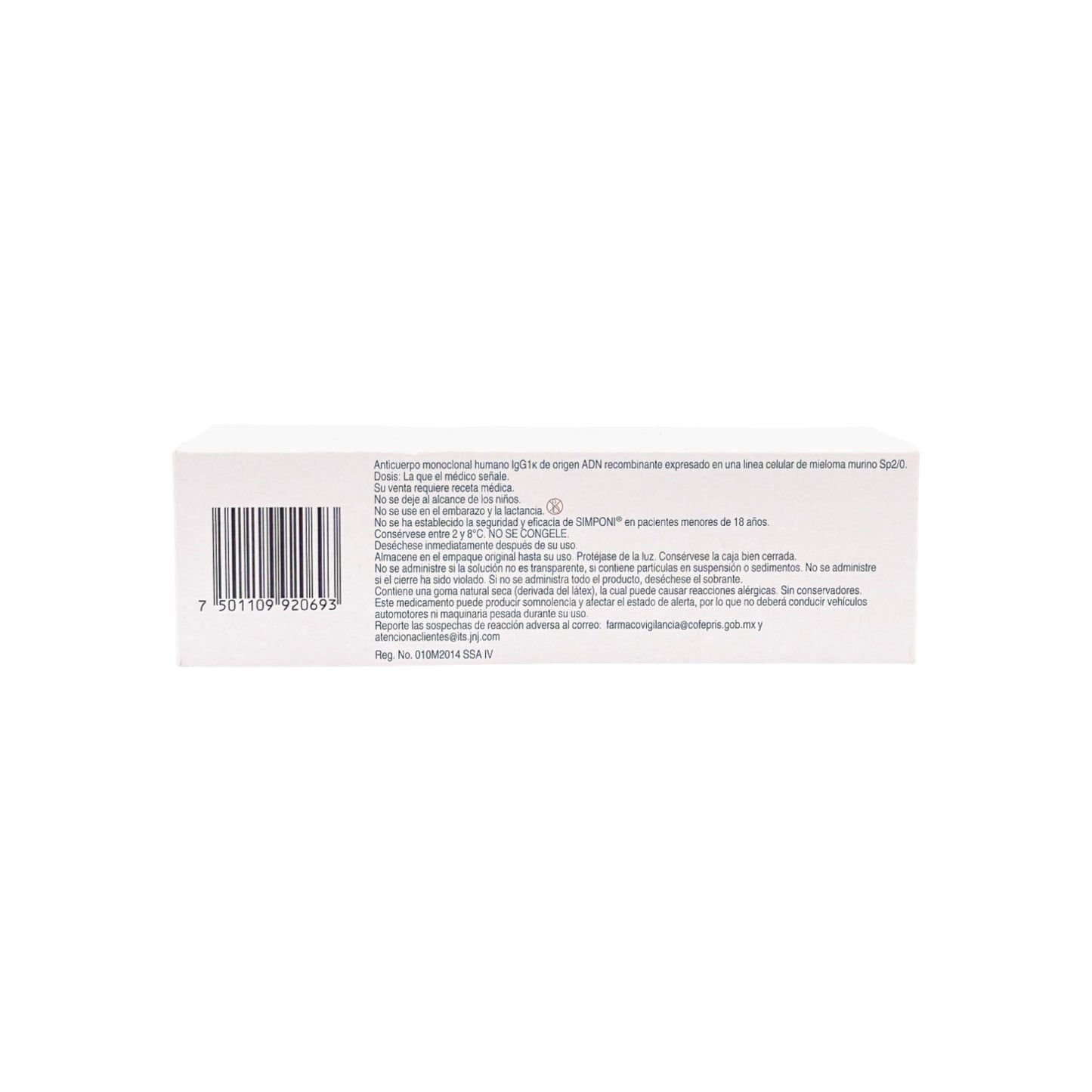 Simponi Golimumab 50 mg/0.5mL, Solución - Zuca MedLine