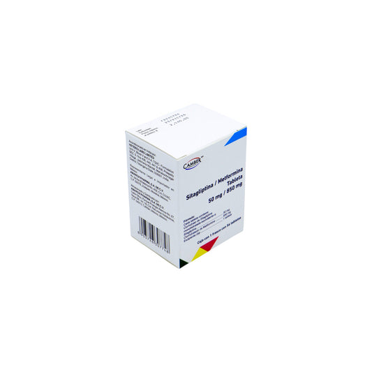 Sitagliptina/Metformina 50 mg/850 mg, 56 tabletas