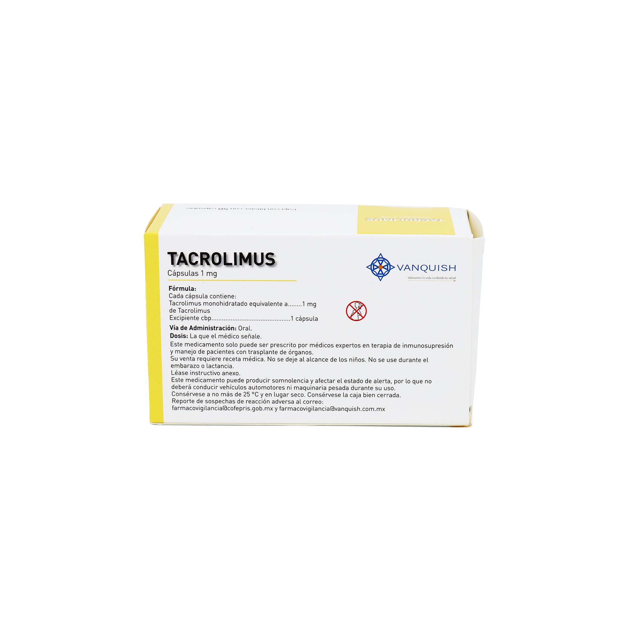 Tacrolimus 1 mg, 50 Cápsulas - Zuca MedLine