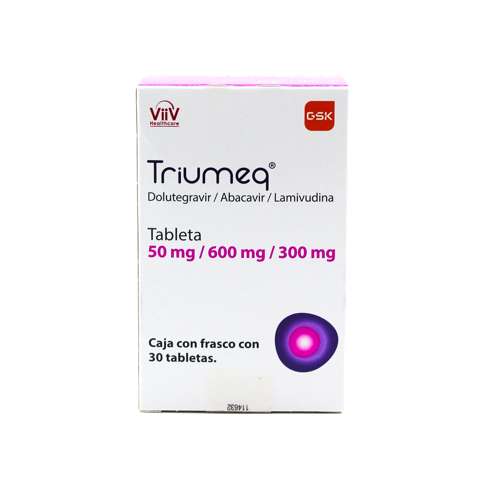 Triumeq 50 mg/ 600 mg / 300 mg Caja con 30 tabletas - Zuca MedLine