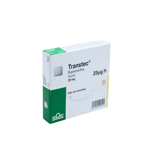 Transtec 20 mg Caja con 4 parches
