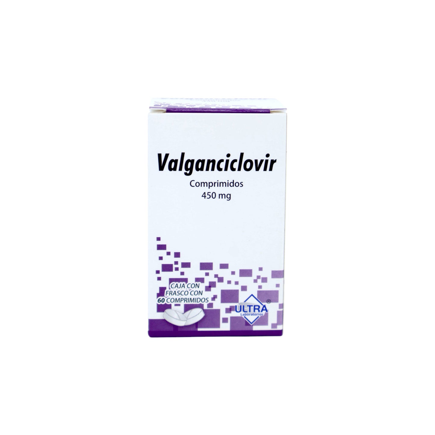 Valganciclovir 450 mg, 60 Comprimidos