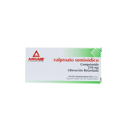 Valproato Semisódico de 250 mg Caja C/30