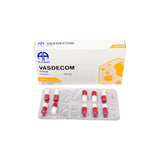 Vasdecom Orlistat 120 mg, Caja con envase burbuja con 21 cápsulas