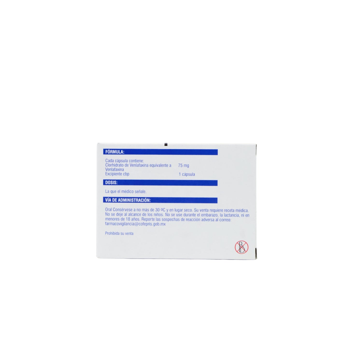 Venlafaxina de 75 mg Caja C/10