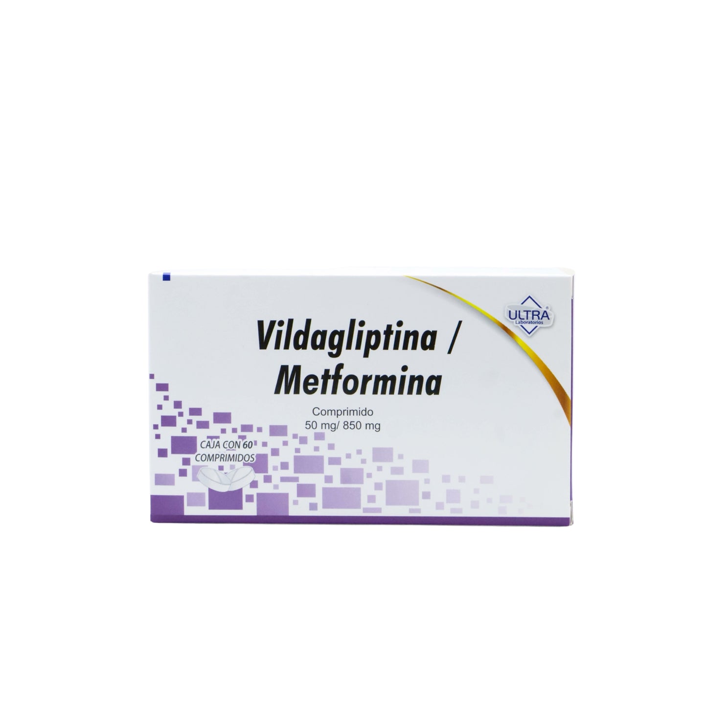 Vildagliptina Metformina 50mg, 850mg Caja C/60