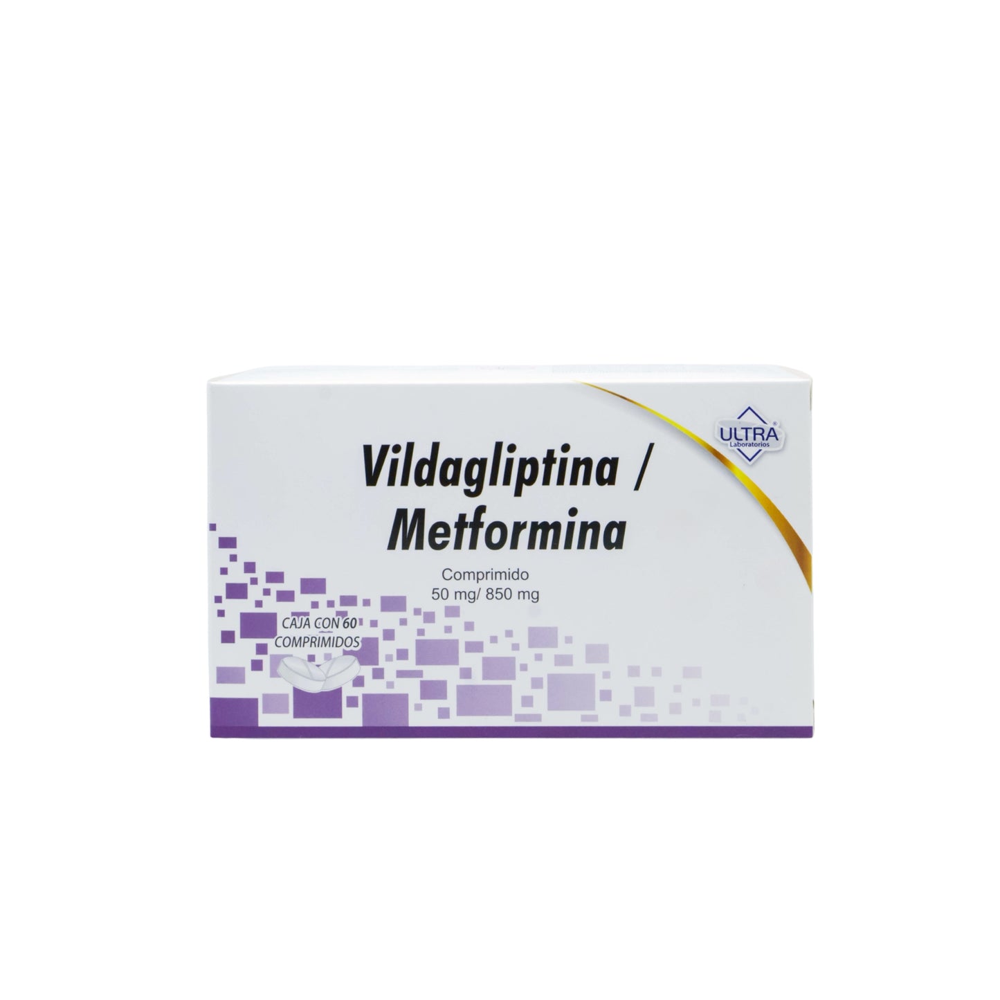 Vildagliptina Metformina 50mg, 850mg Caja C/60